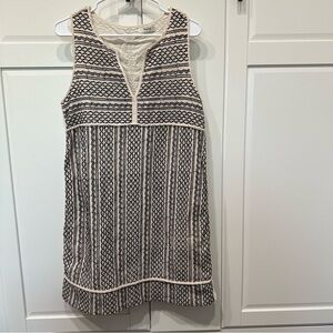 Madewell Tidal Wave Dress,boho,pockets,lined, black/cream color,minimalist